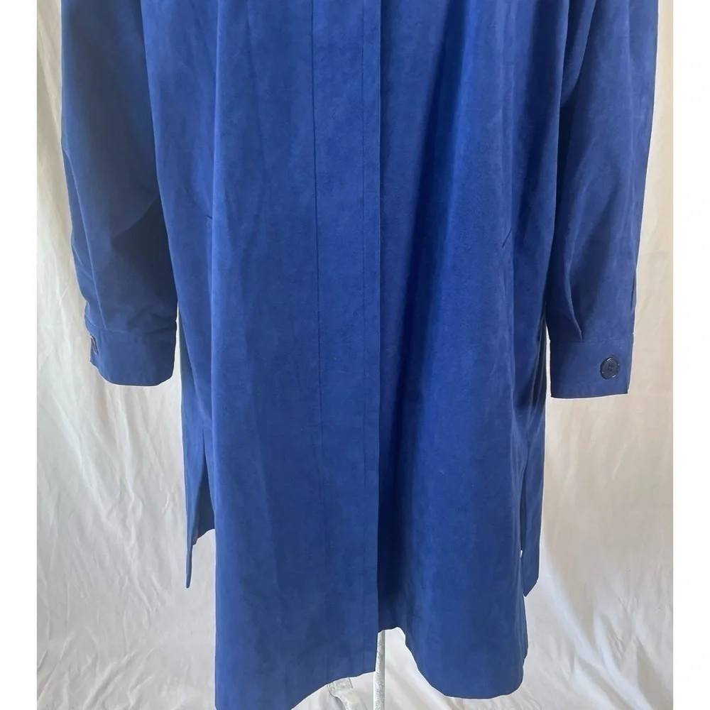 80’s Vintage ‘Ernst Strauss’ Blue UltraSuede Longline Jacket